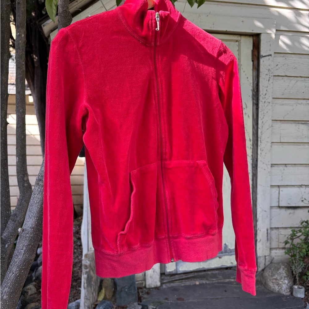 Juicy Couture Vibrant Red Zip-Up Jacket
